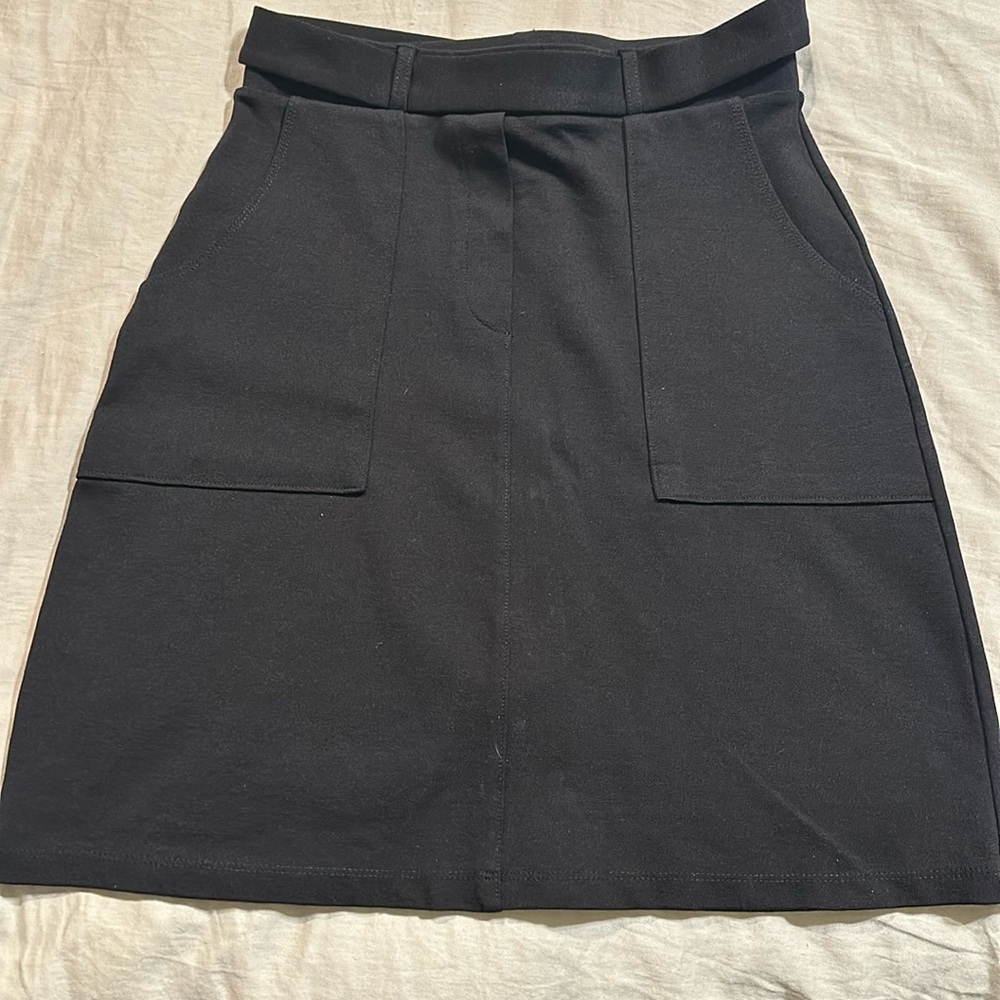 Black mini skirt